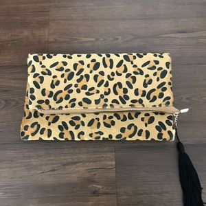 Boohoo leopard clutch